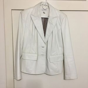 White leather jacket